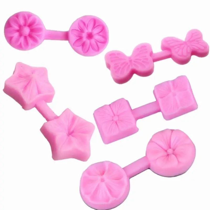 3D Five Petals Flower Silicone Mold Fondant Cake Decorating Tools Chocolate Candy Baking Moulds Reposteria Kitchen Accessories