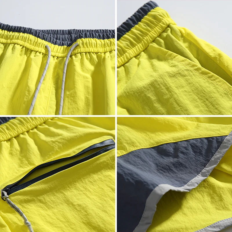 Men Summer Shorts Outdoor Breathable Hiking Pants Elastic Waist Waterproof Sports Pant Lightweight Fishing Casual Loose Shorts - Image 4