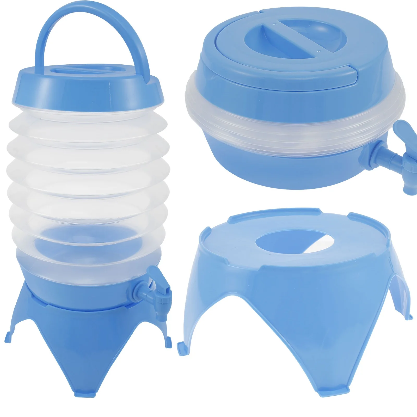 Plastic Water Dispenser with Spigot 9.5L Plastic Beverage Dispenser Foldable Plastic Drink Dispenser Portable Summer Beverage