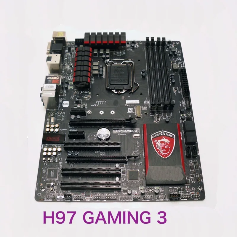 Placa-mãe para MSI, H97 GAMING 3, 32GB, VGA, DVI, HDMI, 2xUSB 2.0, 1xUSB 3.0, Mainboard, 100% testado, OK, totalmente trabalho, frete grátis