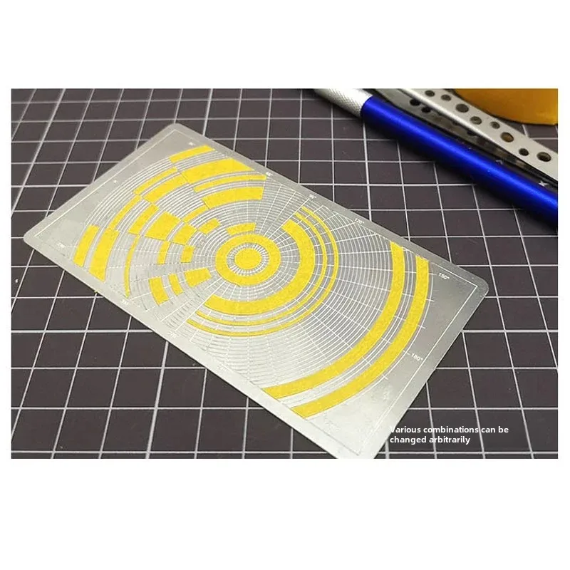 MS023 Stainless Steel Model Arc Covering Cutting Mat Assembly Model Building Tools For Military Hobby DIY