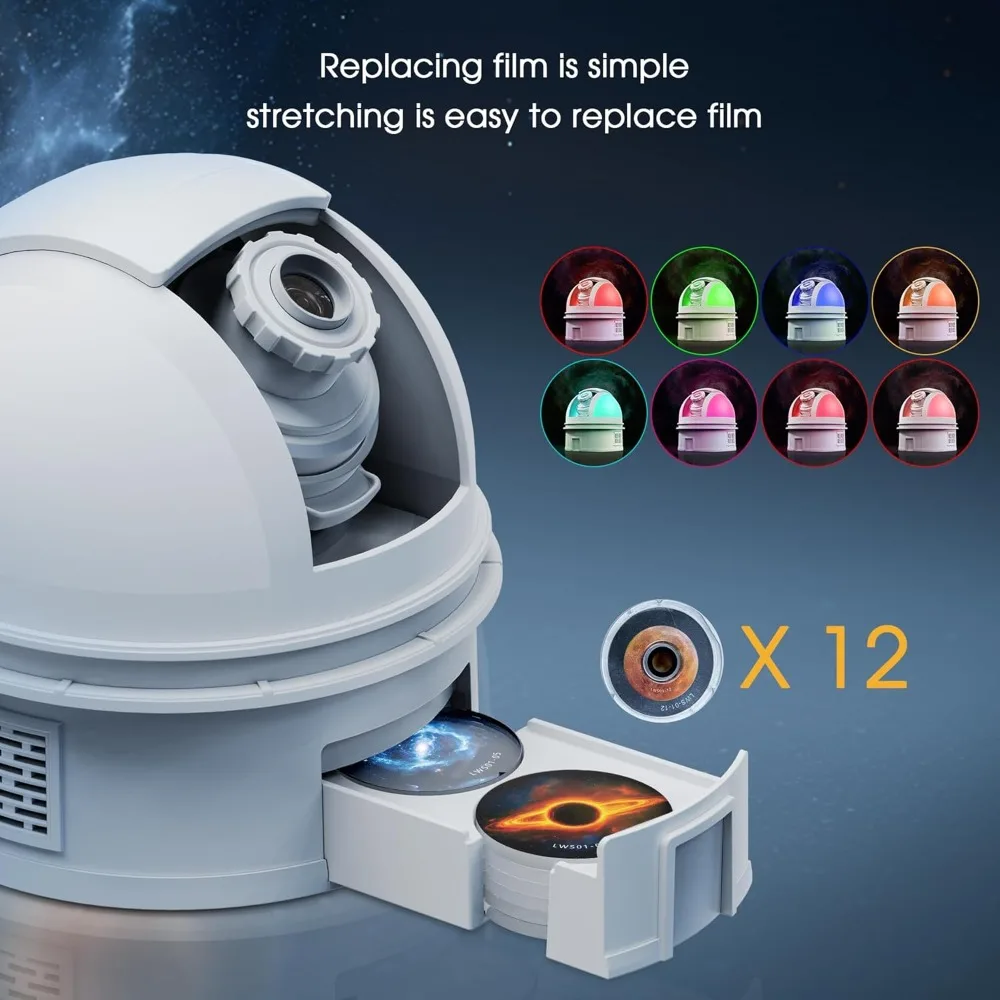 Galaxy Projector Night Light 12 in 1 Star Projector with Storage Case Solar System Constellation Moon LED Space Lamp Timer