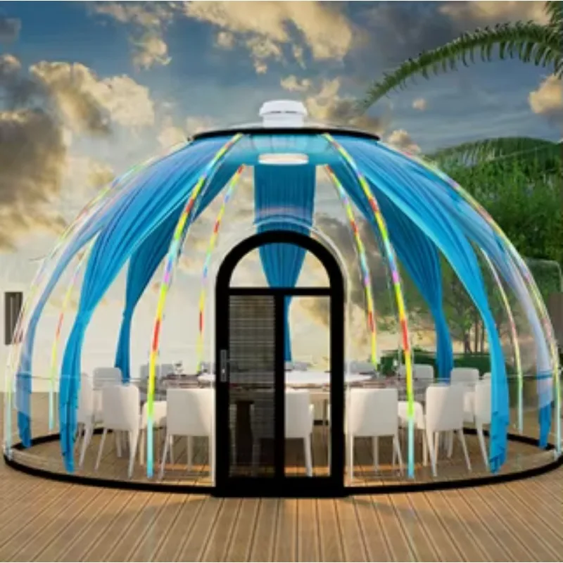 Modern Bubble Room Starry Sky House Outdoor Restaurant Transparent Spherical Tent Insulated Windproof PC Bubble Room for Resort