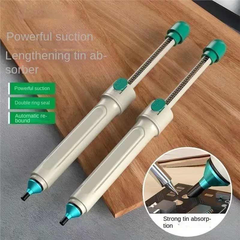 AB41-2Pcs Desoldering Pump Manual Solder Sucker Vacuum Strong Suction Electronics Repair DIY Desolder Tool
