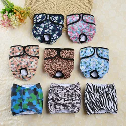 Waterproof Male/Female Dog Physiological Pants Sanitary Underwear Leopard Belly Band Velcro Diaper Menstrual Safety Pants Briefs