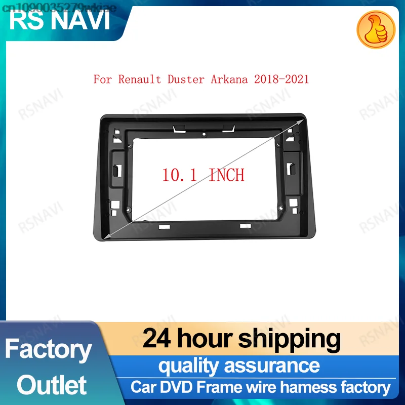 Car Radio Fascias Frame For Renault Duster Arkana 2018-2021 10 inch 2DIN Stereo Panel Wiring Harness Power Cable Canbus Decoder