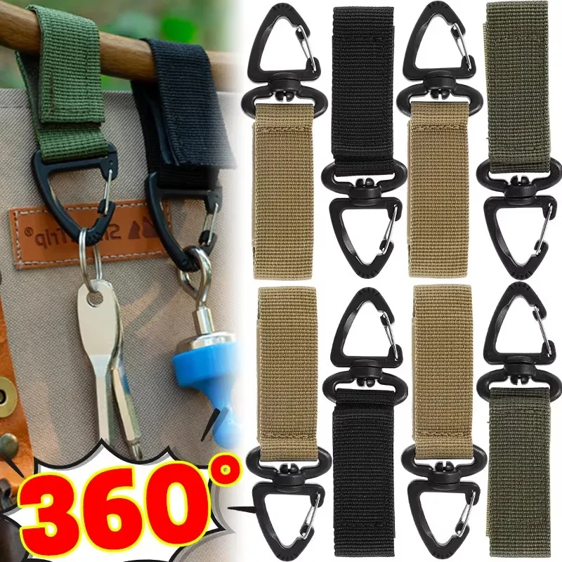 1/2/3pcs D Ring Carabiners Clip D-Shaped Fastener Hook Carabiner  Rotation Keychain Buckles Clip Large D Ring Shape Carabiner