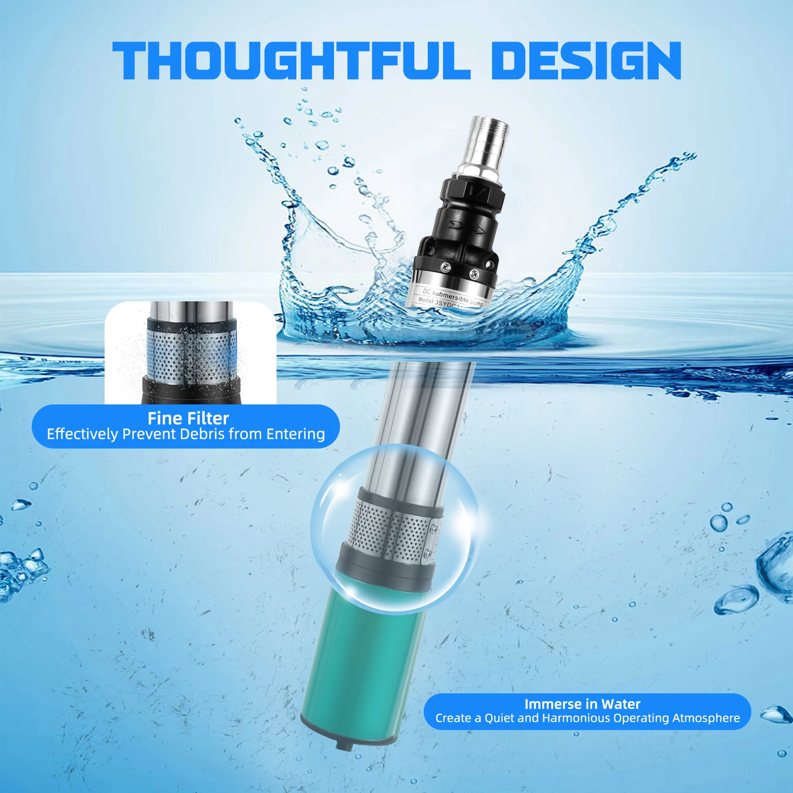 

4500r/min High-Efficiency Submersible Water Pump|Electric Deep Bore Well Water Pump for Agricultural and Industrial Use