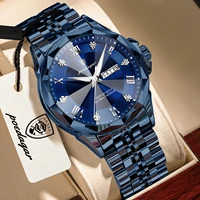 Reloj de Pulsera POEDAGAR de Lujo para Hombre, Original, Resistente al Agua, Luminoso, con Fecha, Semana y Cuarzo, de Acero Inoxidable