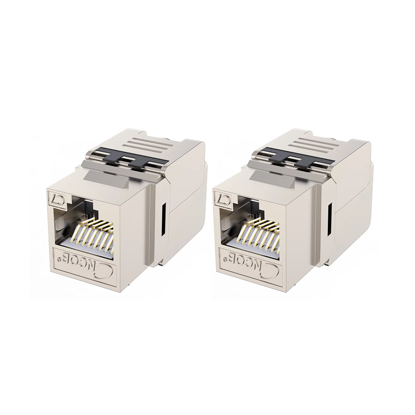 CNCOB Cat7 كيستون جاك ، Cat6a RJ45 بروتوكول نقل الملفات أداة أقل سبائك الزنك وحدة 10 جيجابت 6 قطعة