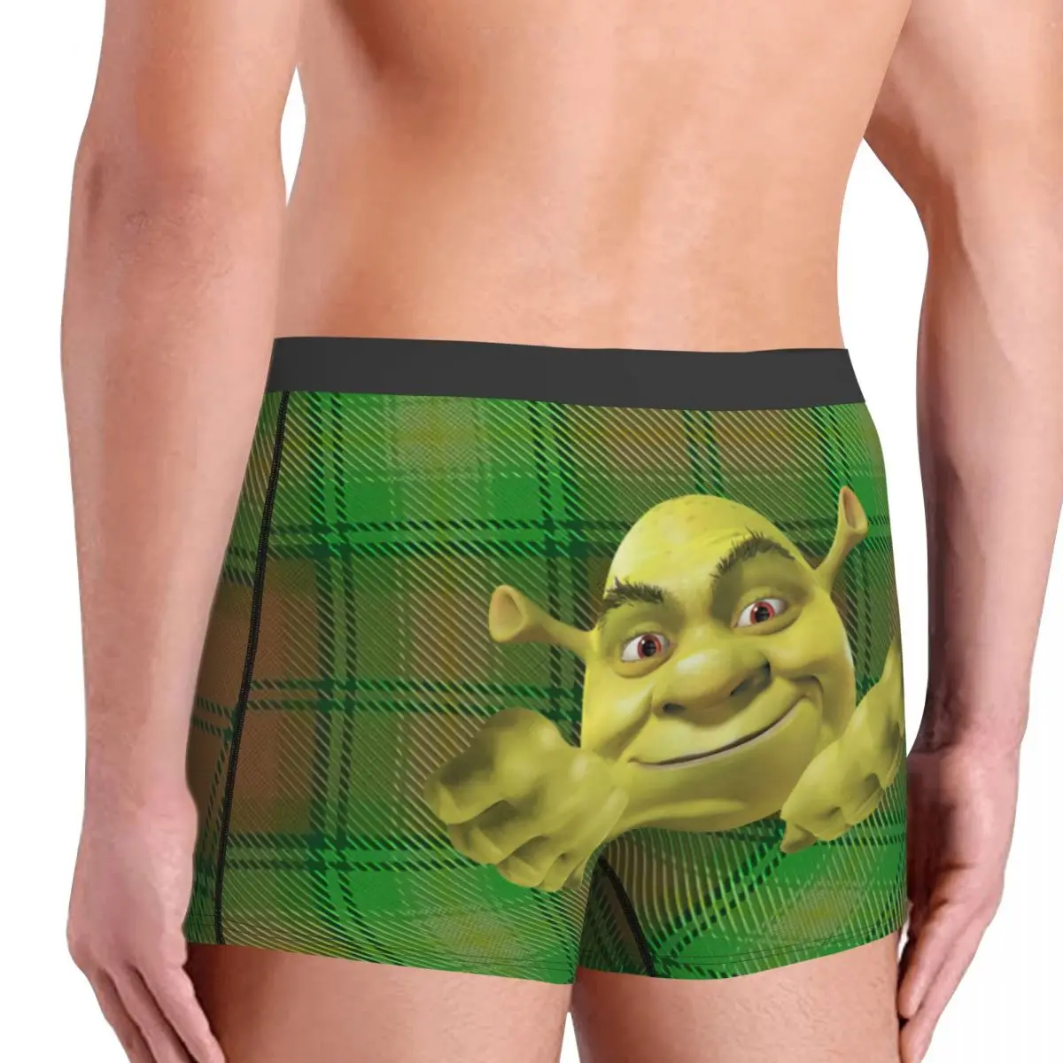 Custom Shreks Head Underwear Men Breathable Boxer Briefs Shorts Panties Soft Underpants For Male