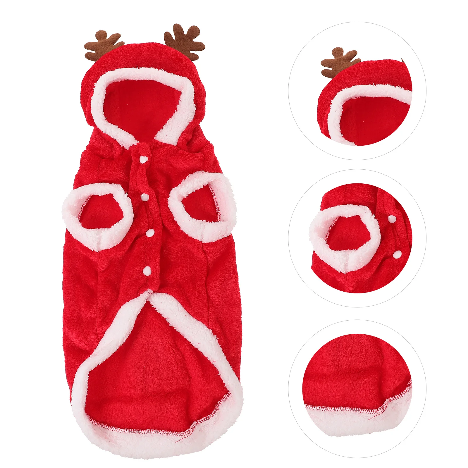 

Stylish Elk Christmas Dog Clothes Flannel Party Costume Puppy Clothes Size M Comfortable for Walking Jogging Special Occasions