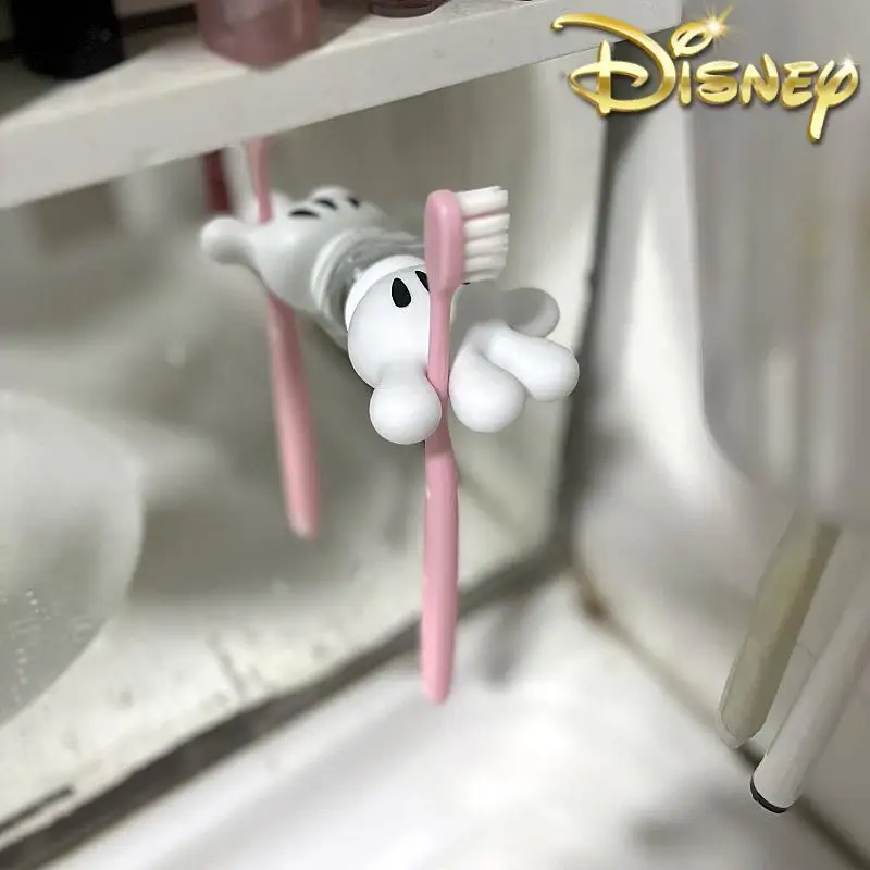 New Disney Cute Mickey Mouse Toothbrush Toothpaste Storage Toothbrush Dispenser Bathroom Storage Rack Bathroom Accessories Tool