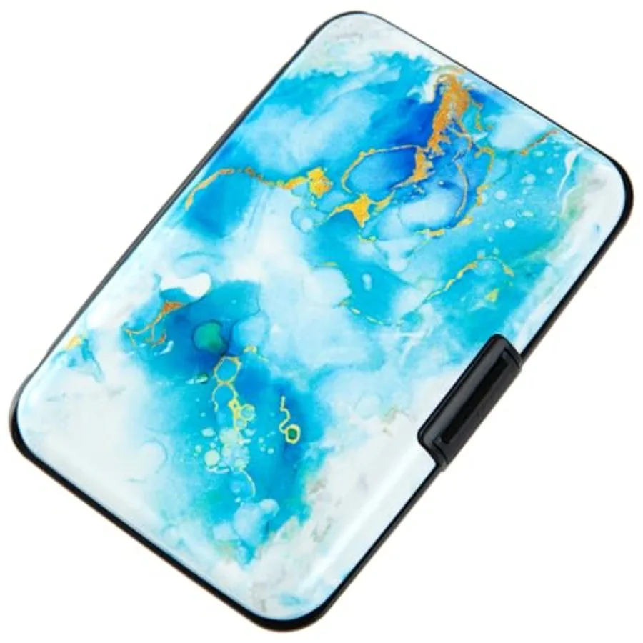 

Credit Card Holder Small RFID Blocking Wallet Business Metal Slim Mini Aluminum Hard Case for Women Men