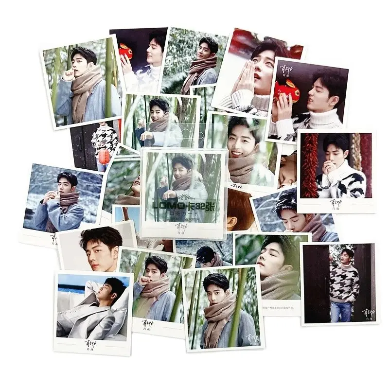 32 Sheets/Set The Untamed Xiao Zhan,Wang Yibo Lomo Card Star Figure Mini Postcard Greeting Message Cards Fans Collection Gifts