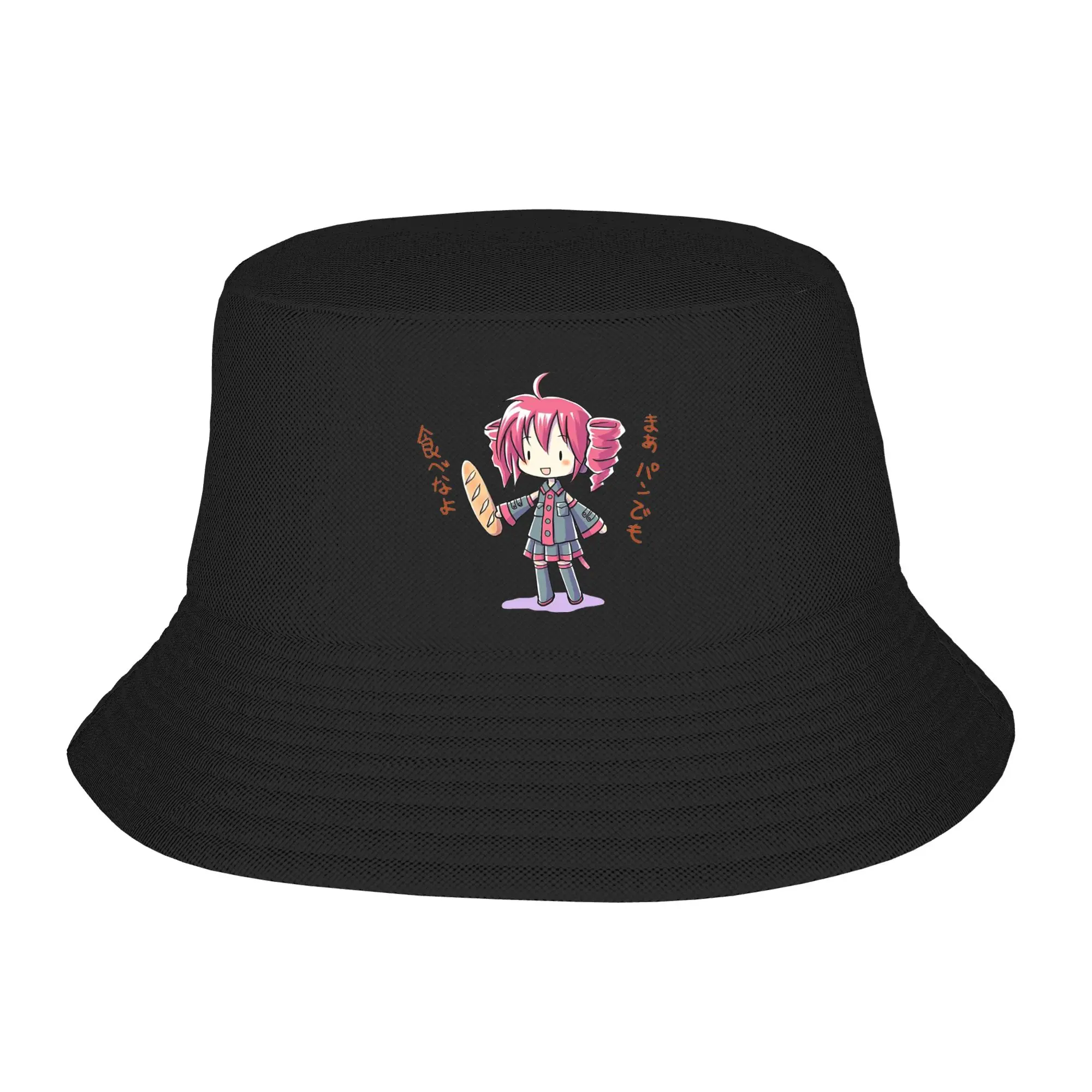 Anime Kasane Teto  Bucket Hats Summer Beach Vacation Getaway Headwear Accessories  Fishing Caps for Girl Session Hat Foldable