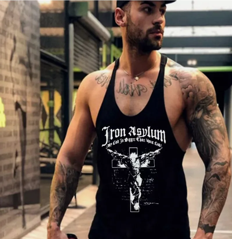 

Men's Muscle Shirt Gymnastics Vest Rope Workout Sleeveless Workout Vest Best Selling Style Breathable Cotton Bodybuilding Vest