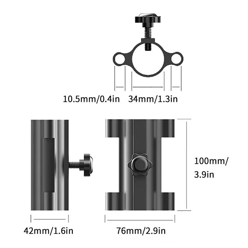 Camping Tent Rod Holder Reinforced Windproof Awning Pole Mount Tarp Poles Fixator For Picnic Fishing Backpacking BBQ