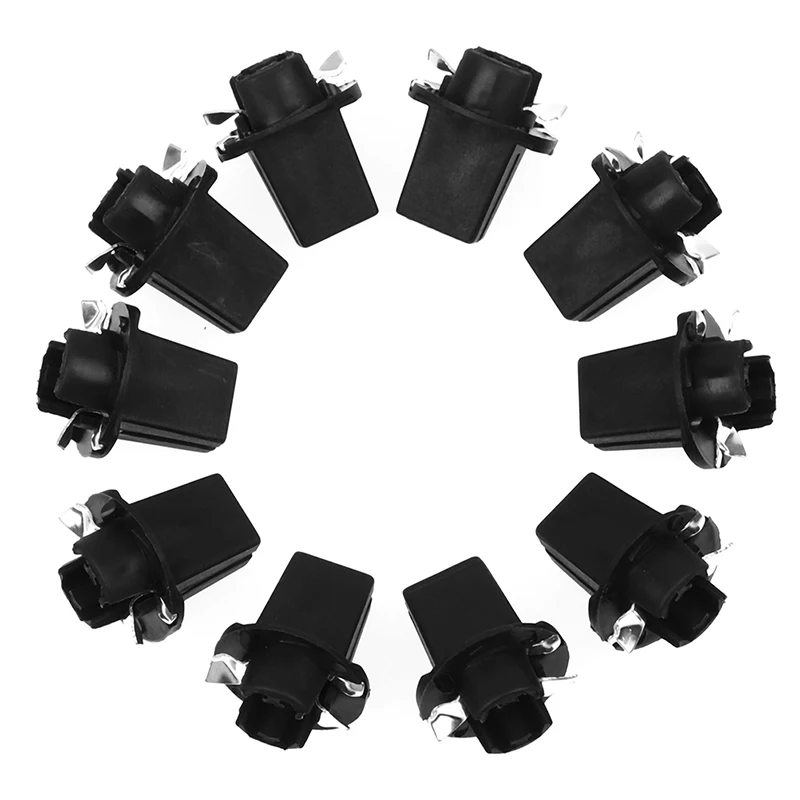 300PCS High Quality B8.5D  LED Car Lamp Base Instrument Panel Replacement Socket Black for Auto Light DC 12V