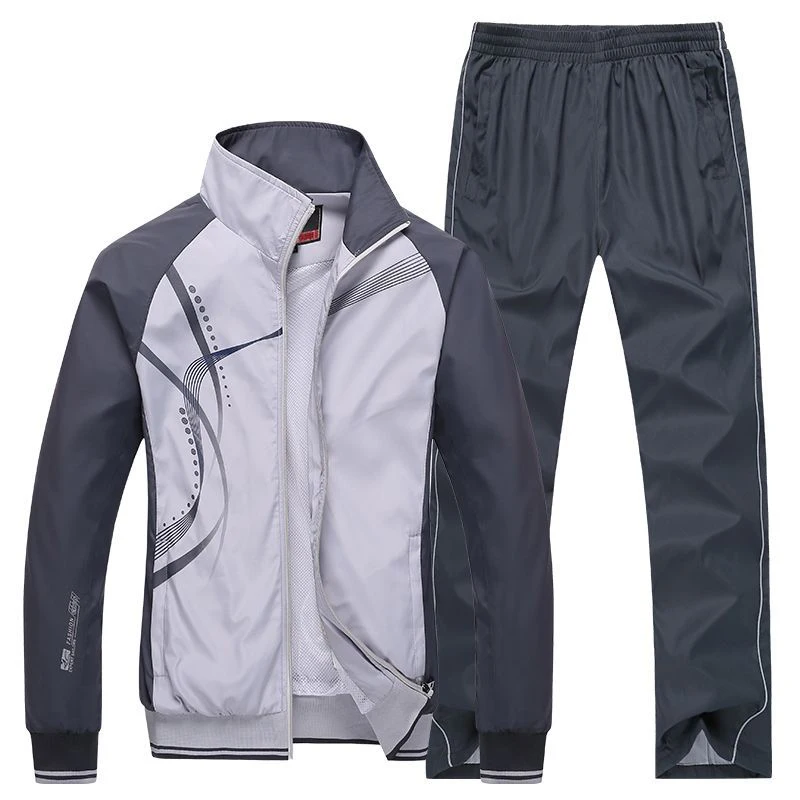 Men Sportswear New Spring Autumn Tracksuit 2 Piece Sets Sports Suit Jacket+Pant Sweatsuit Male Fashion Golfwear Men Clothing 5XL