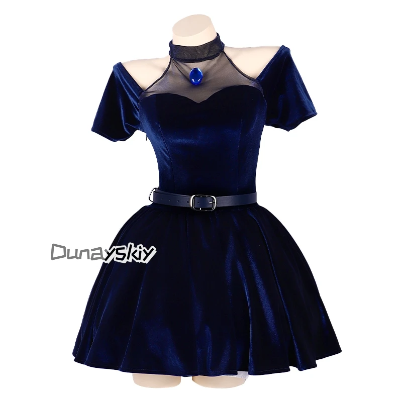 Мизи Косплей Костюм Аниме Косплей Женский Сценический Костюм Мизи Синее Короткое Платье HSIU Розовый Градиент Синий Фиолетовый Длинные Волосы Рождество