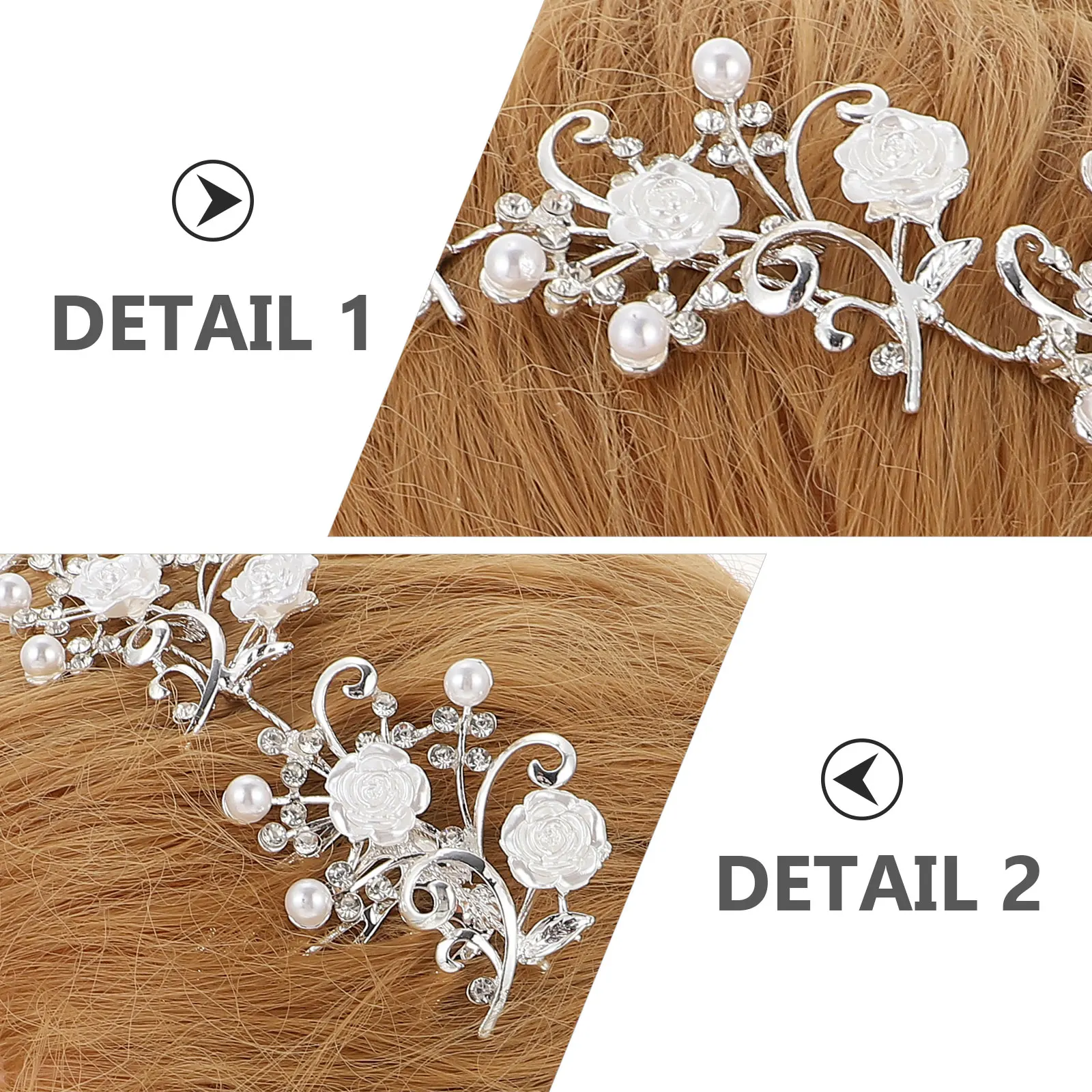 

Pearl Hairpins Exquisite Alloy Bridal Hair Accessories Charm Sweet Wedding Party Dance Occasion Decorative Hair Prop Supply