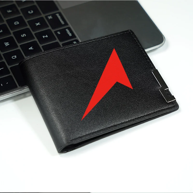 Portafoglio in pelle PU premium con logo Arrow Design minimalista per uomo Stile business Leggero Durevole Uso quotidiano
