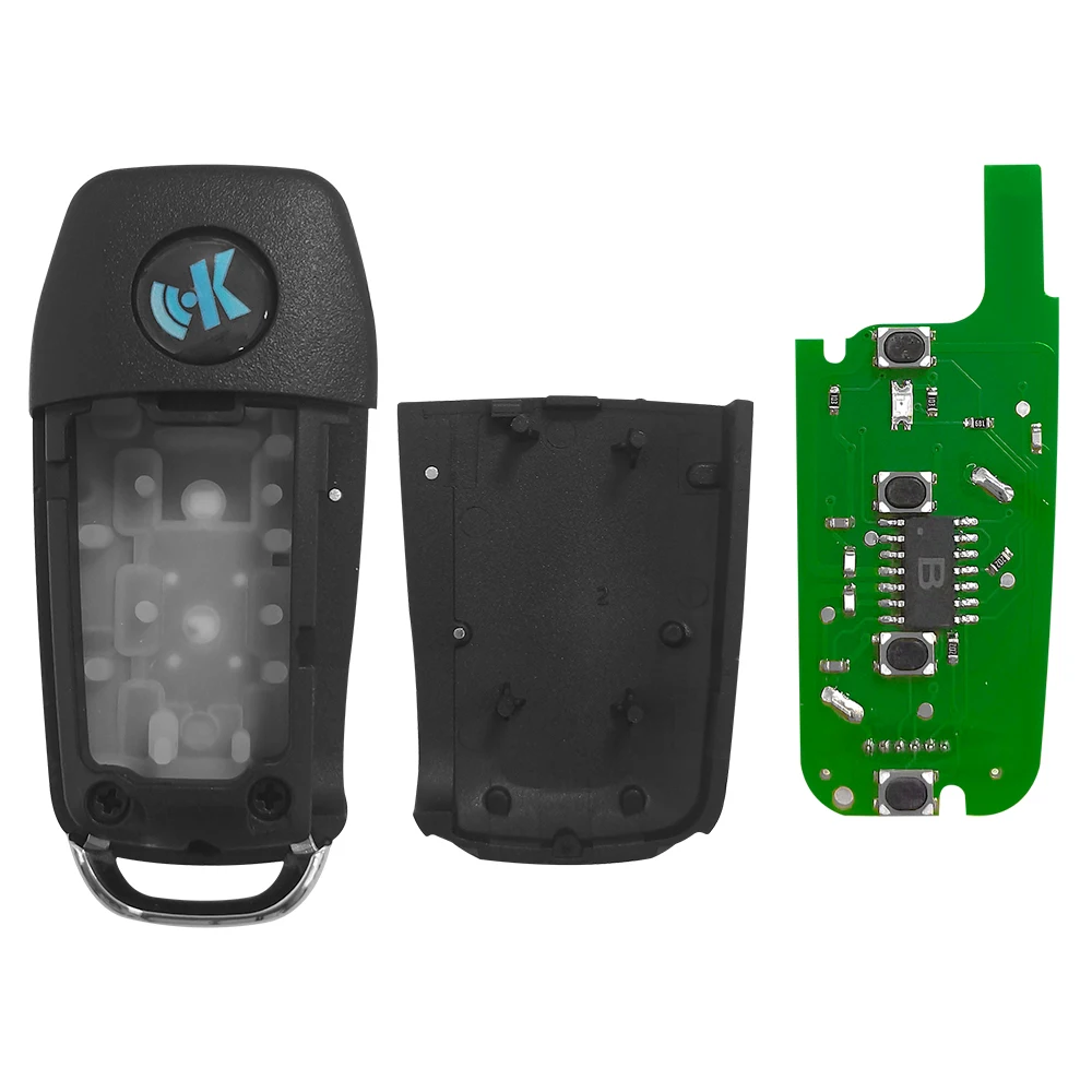 XNRKEY Upgraded Flip Remote Key 4D63 Chip 315Mhz for Ford Escape Focus C-Max Transit Car Key with HU101 Blade FCC: OUCD6000022