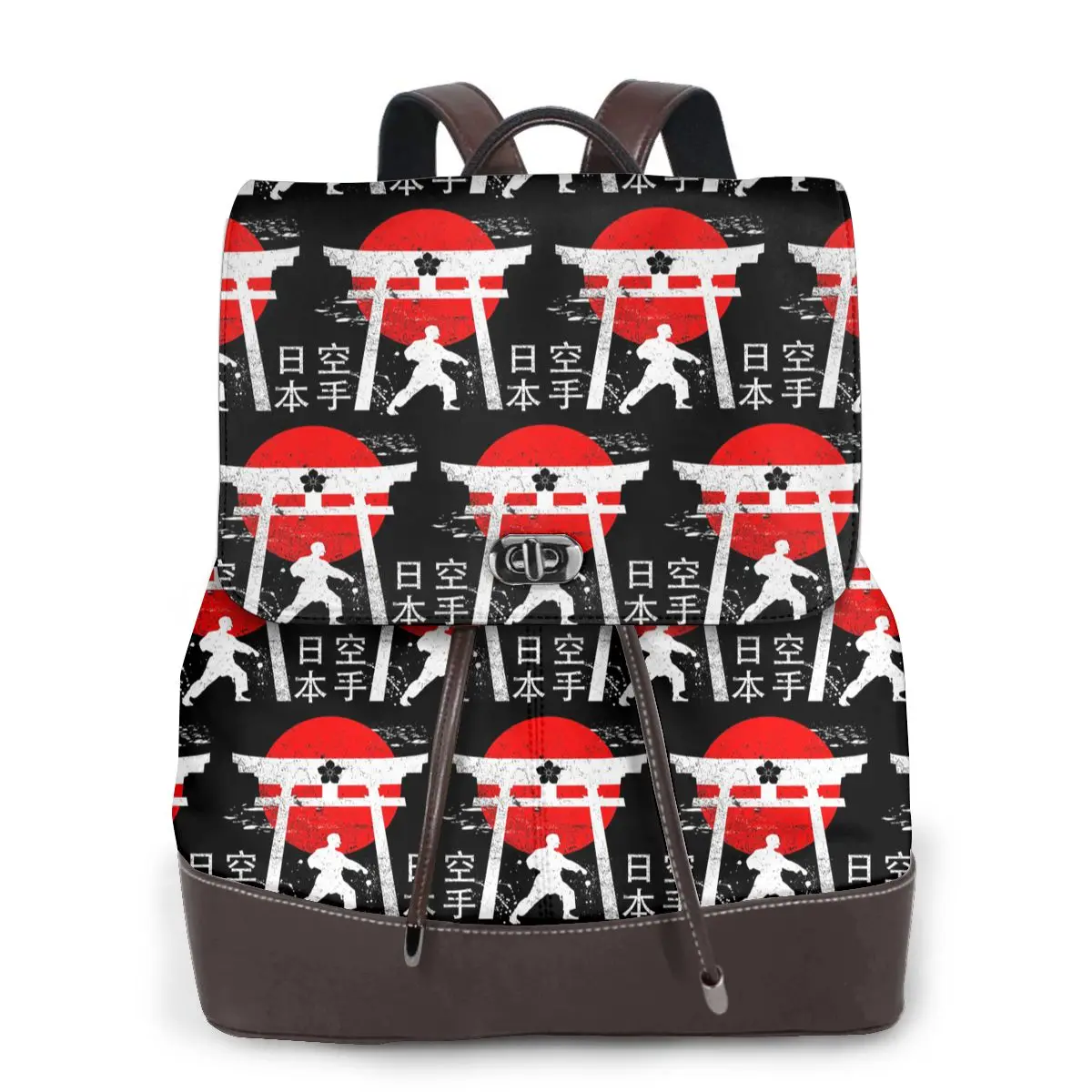 Budo Soul Karate Spirit Martial Arts Bookbag School Student Bags Hiking Travel Daypack for Women Fashion Derma Backpack