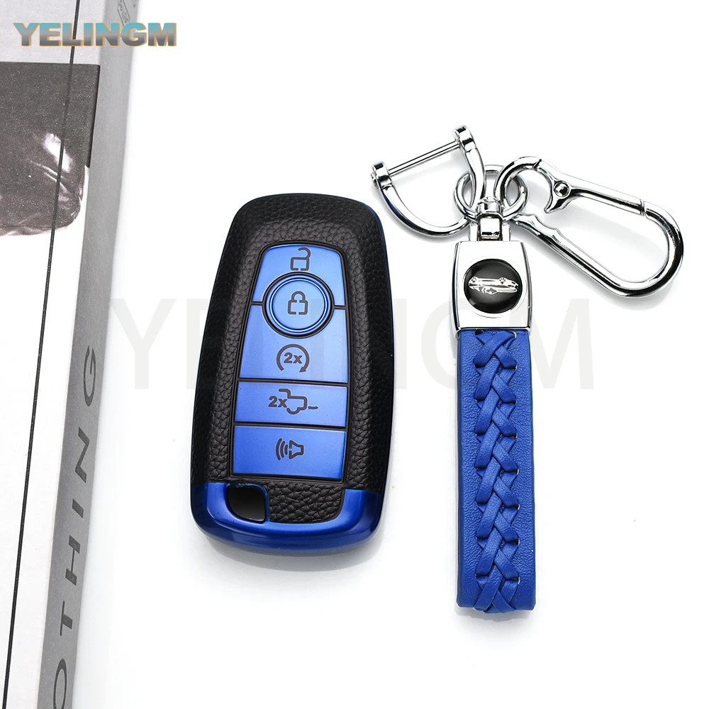 3/4/5-Tasten Autoschlüssel-Hülle für Ford Fusion Mondeo Mustang Explorer Edge EcoSport für Lincoln Mondeo MKC MKZ MKX Schlüsselgehäuse für Auto