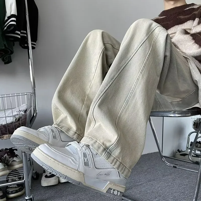 

Джинсы мужские в американском стиле ретро Micro La High Street прямые повседневные брюки