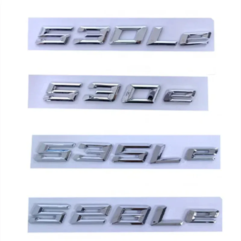 New 3D ABS Black Car Rear Trunk Badge Decal Emblem Letters Sticker 530e 540e Logo For 5 Series 530Le M Sport G30 G31 Accessories