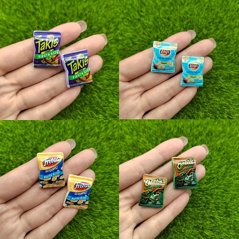 10Pcs Dollhouse Simulation Potato Chips Dollhouse Mini Snack Food Decorations Dolls House Accessories Pretend Play Toys image 4