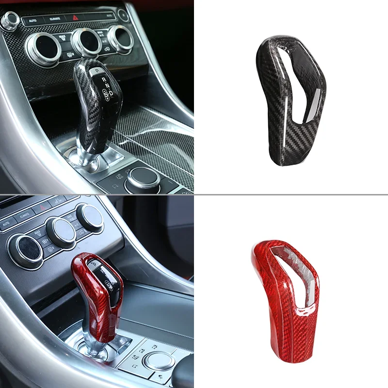 

Carbon Fiber Car Gear Head Shift Knob Cover Trim Auto Sticker For Land Range Rover Sport RR Sport 2014 2015 2016 2017-2019 2020