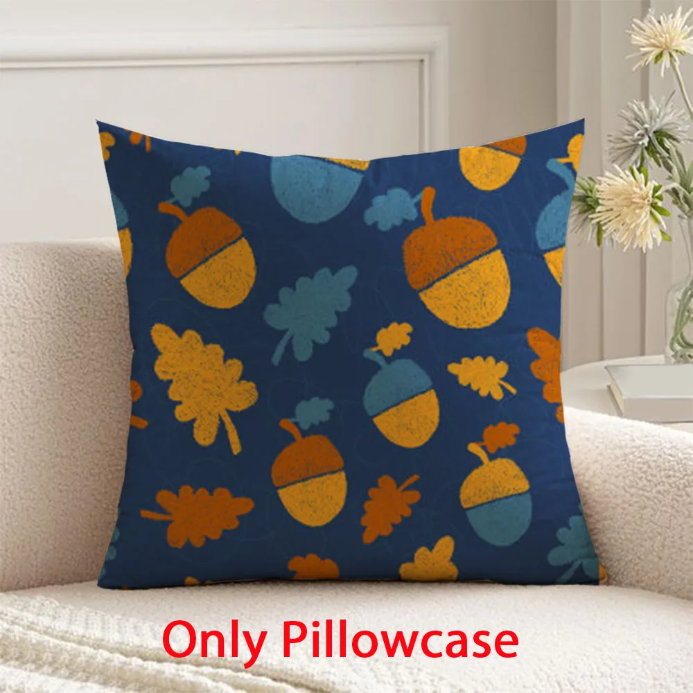 

Thanksgiving Day Pillow cover autumn Leaf pattern decorative 45x45 cushions cover for Harvest Festival pillow case