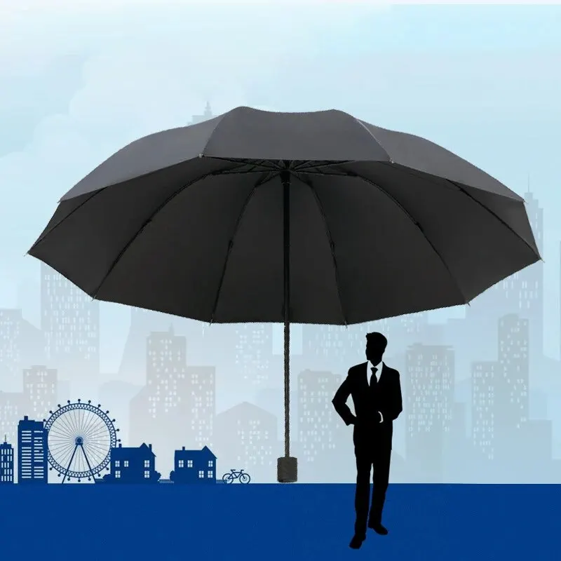 

Зонт высокого качества с 10 спицами, 130 см/51,18 дюйма, усиленная конструкция, прочный, водонепроницаемый, ветрозащитный, механический зонт 2028