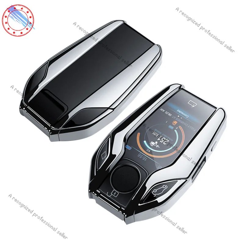 

Чехол для автомобильного полного ключа из ТПУ, чехол для дистанционного ключа с ЖК-дисплеем для BMW 7 серии 740 6 серии GT 5 серии 530I X3 (серебристый)