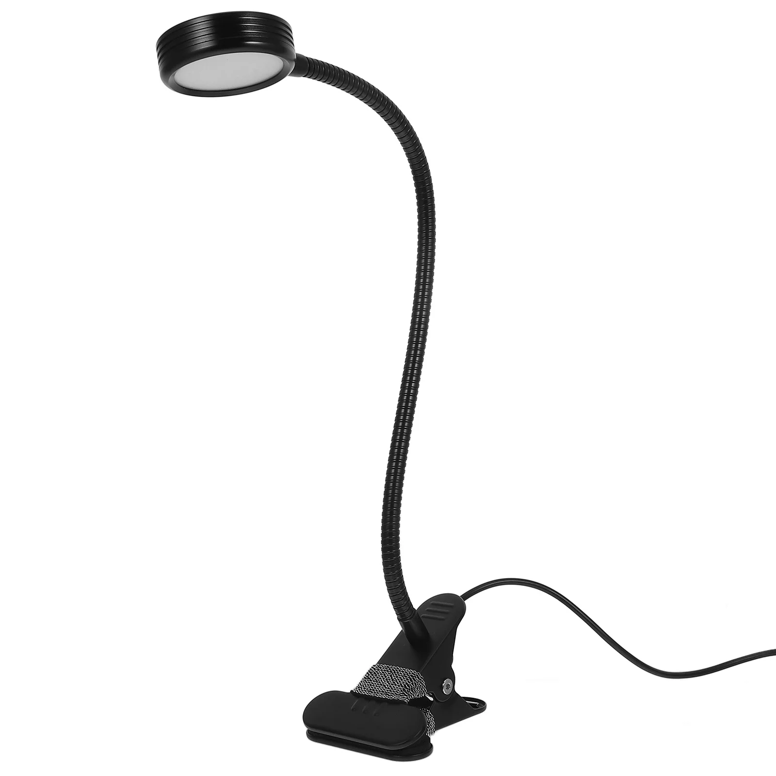 Lámpara de escritorio con Clip LED, luz de lectura con cuello de cisne ajustable Flexible para el cuidado de los ojos, 3 modos de temperatura de Color, luz de mesa con Clip para ordenador portátil, 3W