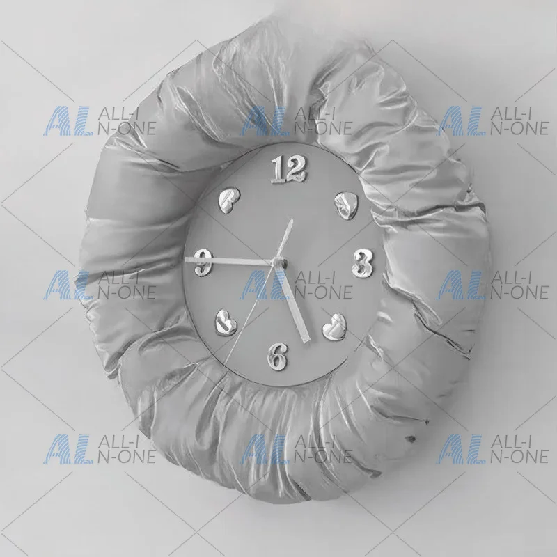 Ins Fabric Clock Creative Soft Decoration Bedroom Wall Decoration Clock Decoration Wall Clock