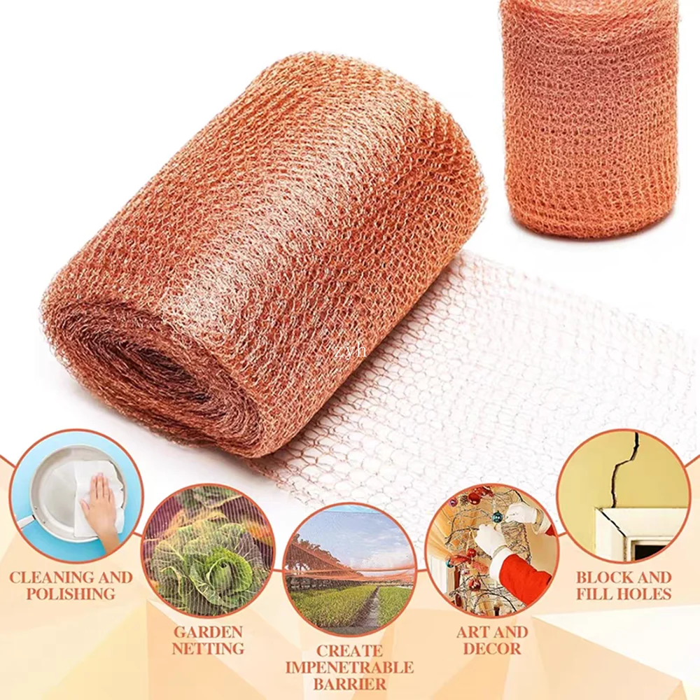 

Anti-Pest Copper Mesh Anti-snail Copper Wire Net Signal Shielding Net Rodent Copper Wire Net Wire Protceted Plant Garden Supplie
