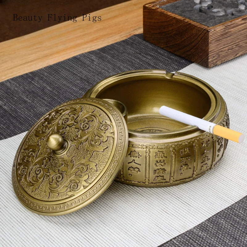 

1pc Resin Ashtray Ornament Covered Ashtray Tea Table Tabletop Storage Ornaments Home Decoration Office Decoration Car Ashtray