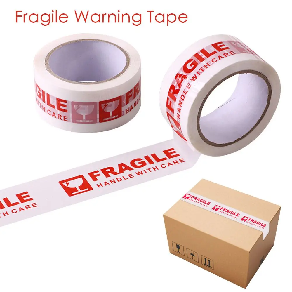 Durable Express Box Logistics Carton Sealing Package Tape Adhesive Fragile Warning Tape