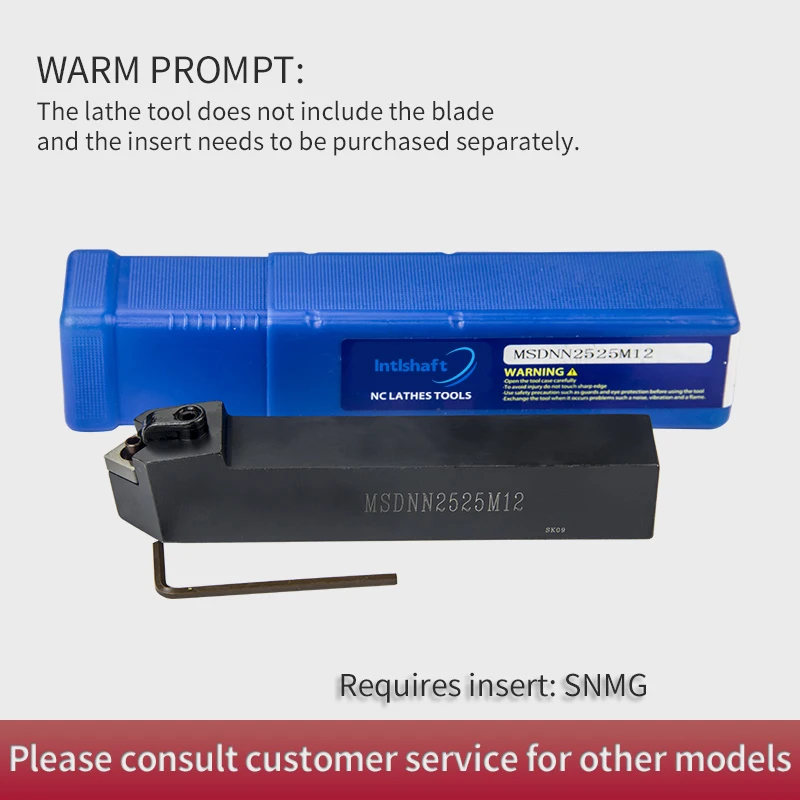 MSDNN2020K12 MSDNN1616H12 MSDNN2525M12 External Turning Tool Holder SNMG12 Carbide Inserts MSDNN Lathe Cutting Machine Tools Set