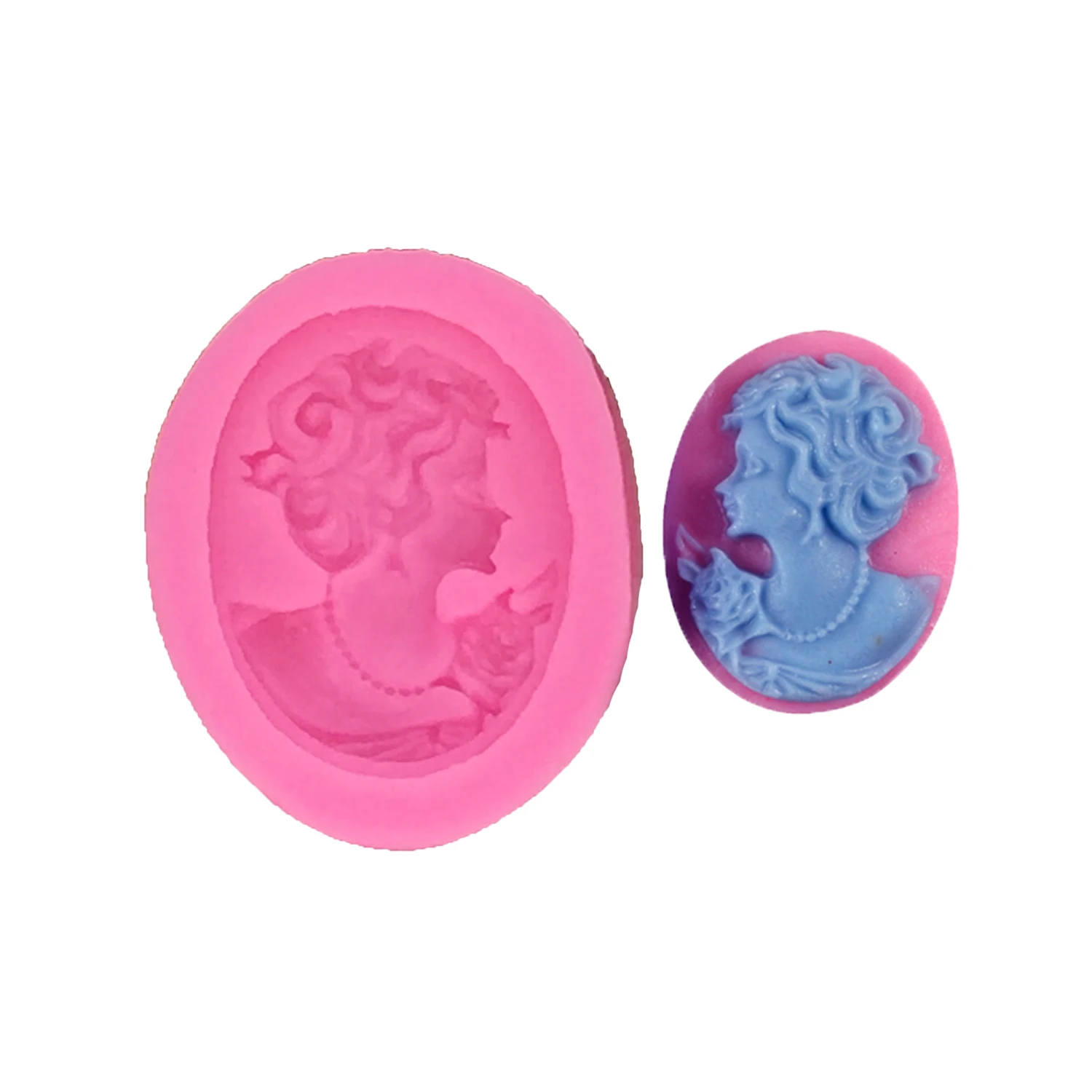 Woman Head Silicone Mold for Resin Plaster Candle Soap DIY Craft Supplies