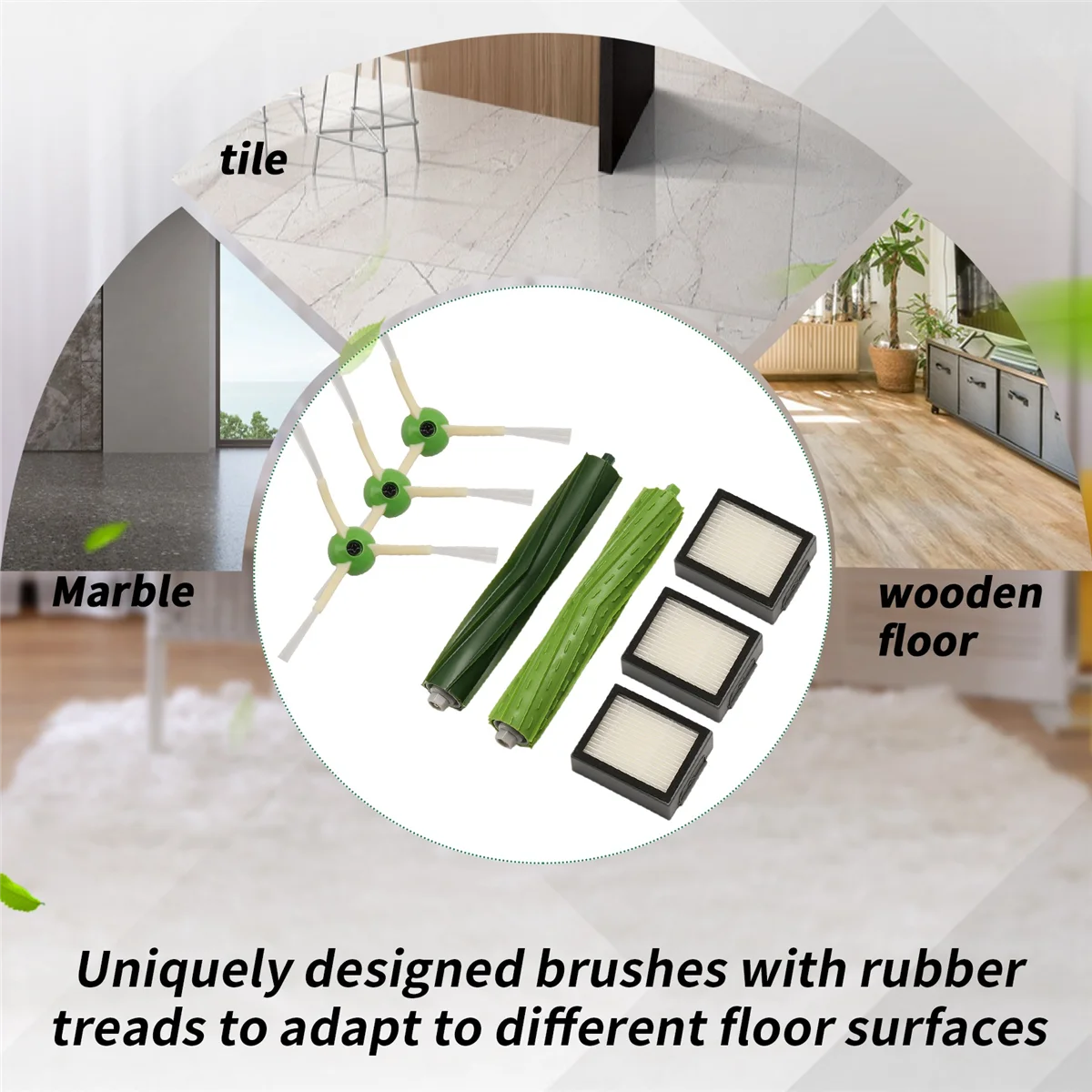 Ad24 para irobot roomba i3 i3 + i7 i7 + i4 i6 i6 + i8 i8 +/plus e5 e6 e7 j7 i e & j série aspirador de pó filtros de escova lateral principal