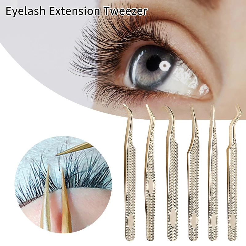 

Makeup Professional Eyelash Tweezers 3D Volume Eyelash Extension Tweezer Fan Lash Nail Art Sticker Rhinestones Picking Tool