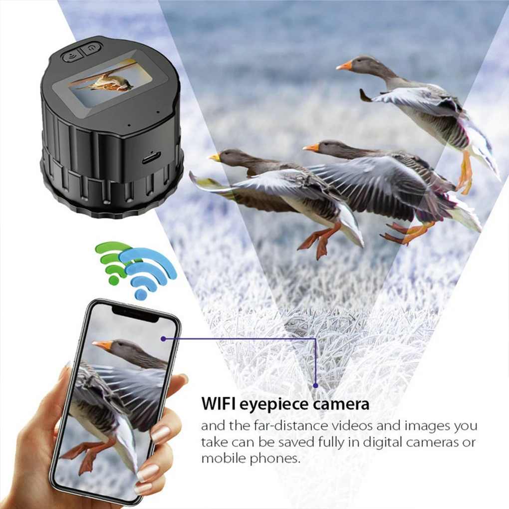 V13 Microscope Wifi HD Electronic Eyepiece Camera 1.5-Inch Screen Optical Eyepiece Recorder Bird-Watching Telescope