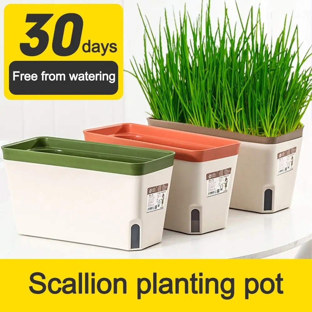 Multi Function Double Layer Flower Pot Rectangular Indoor Flower Planter Box Vegetable Planting Pot Vegetable Planter