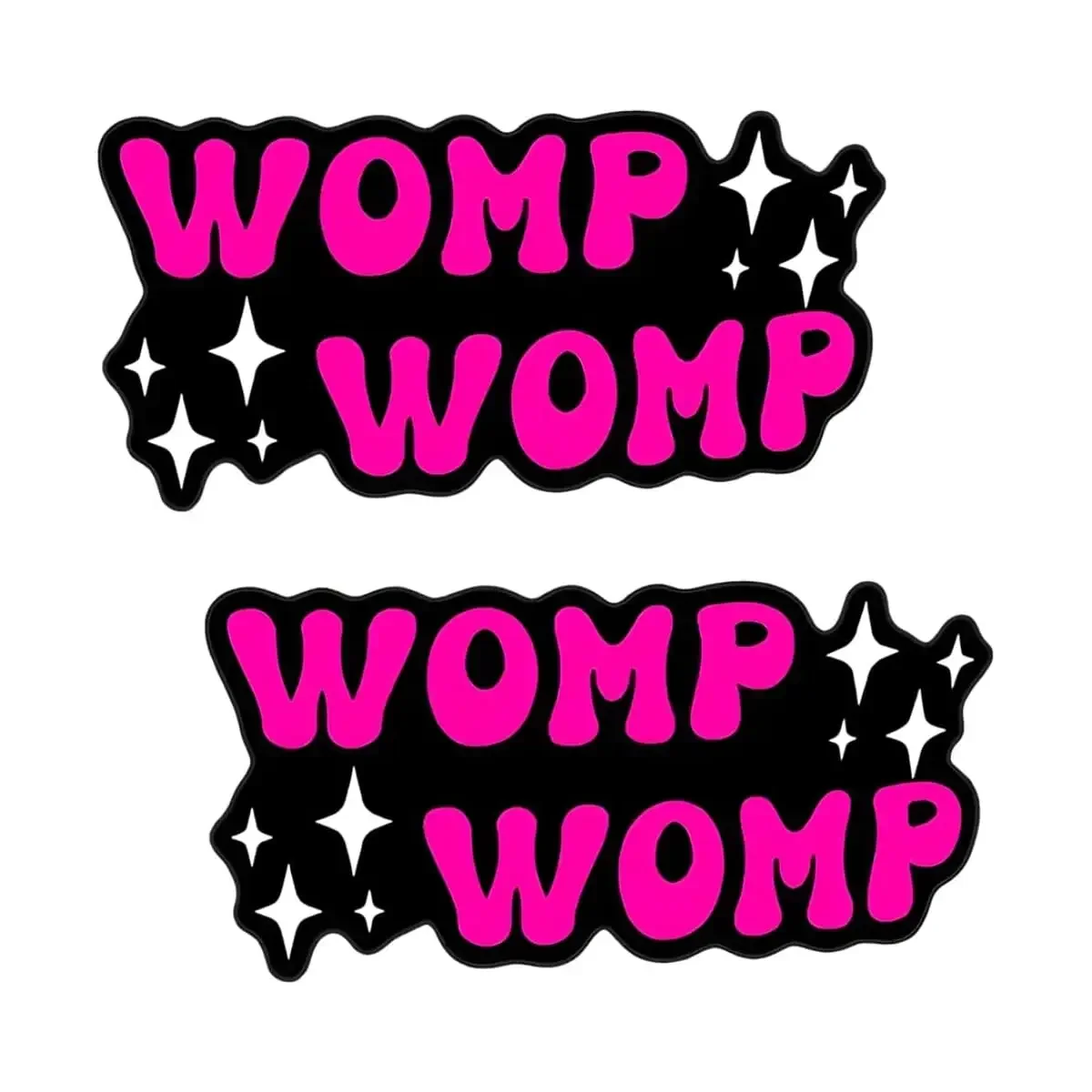 

2 шт./компл. модный набор наклеек «WOMP WOMP», привлекательный дизайн для украшения гаджетов и аксессуаров