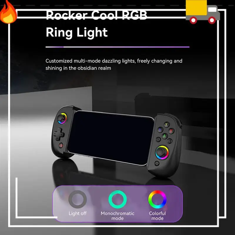 Discount-D8 Mobile Stretch With Light Gamepad For Dual Hall Wireless Bluetooth PC Tablet Switch Body Vibration Grip